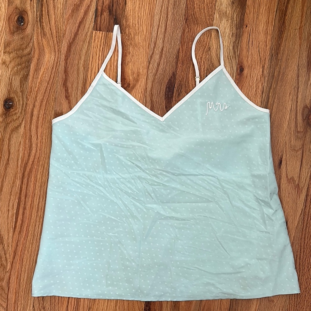Kate Spade Light Blue Spaghetti Strap Pajama Top